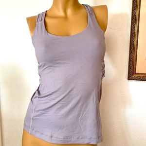 Lululemon Shirred Crossback Lilac Purple Tank Top Gym Yoga Workout 6